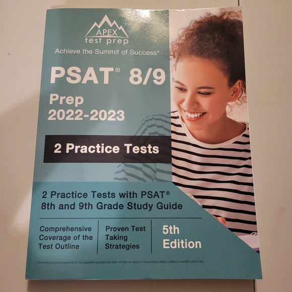 Apex Test Prep PSAT 8/9 Prep 2022 - 2023 Paperback 2 Practice Tests - Picture 1 of 3
